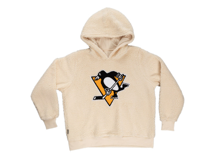 Pittsburgh Penguins Ladies Sherpa Hoodie with Premium Chenille Logo