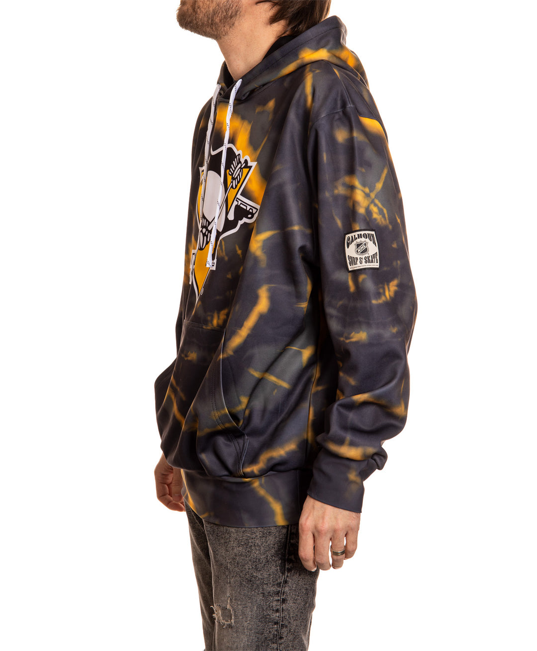 Official NHL Licensed Pittsburgh Penguins Tie Dye Sublimation Hoodie