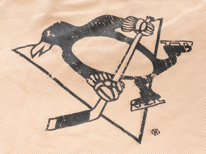Official Licensed NHL Pittsburgh Penguins Long Sleeve Waffle Crewneck