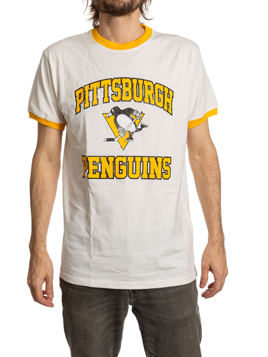Official NHL Licensed Pittsburgh Penguins Ringer T-shirt