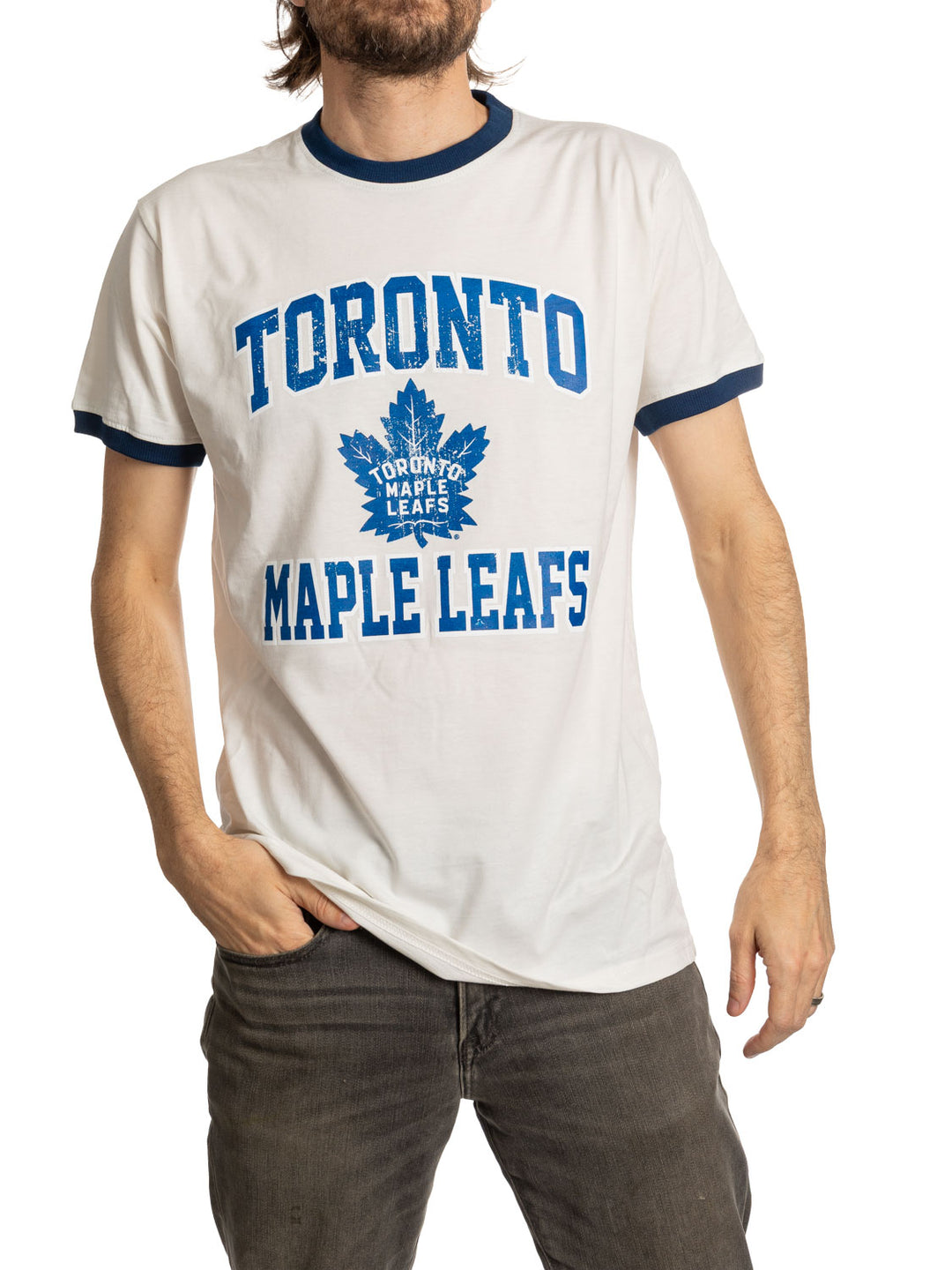 Official NHL Licensed Toronto Maple Leafs Ringer T-shirt
