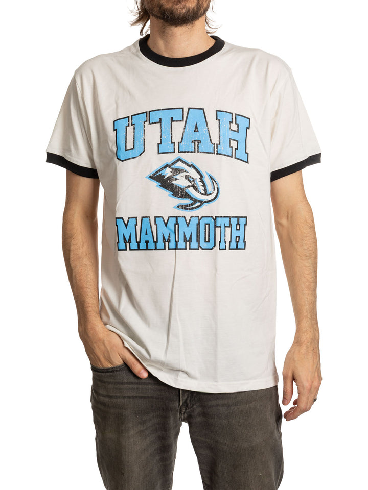 Official NHL Licensed Utah Mammoth Ringer T-shirt