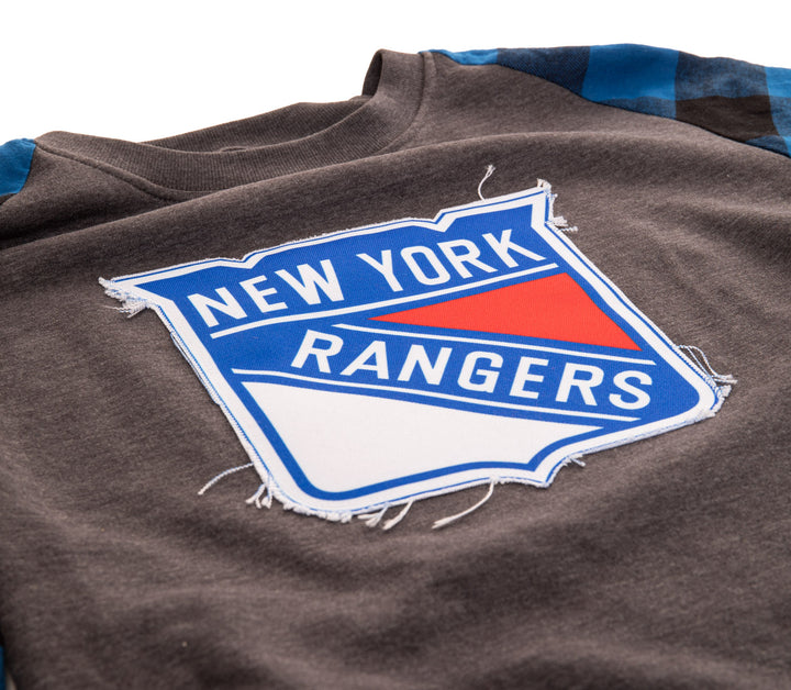 Licensed NHL New York Rangers Buffalo Plaid sweatshirt