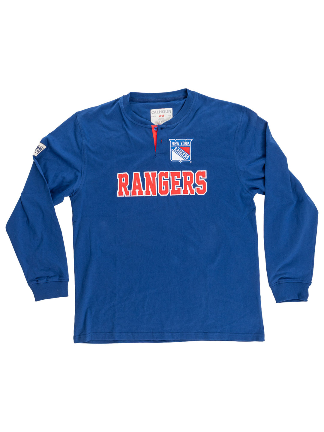 Official Licensed NHL New York Rangers Long Sleeve Henley - Presale