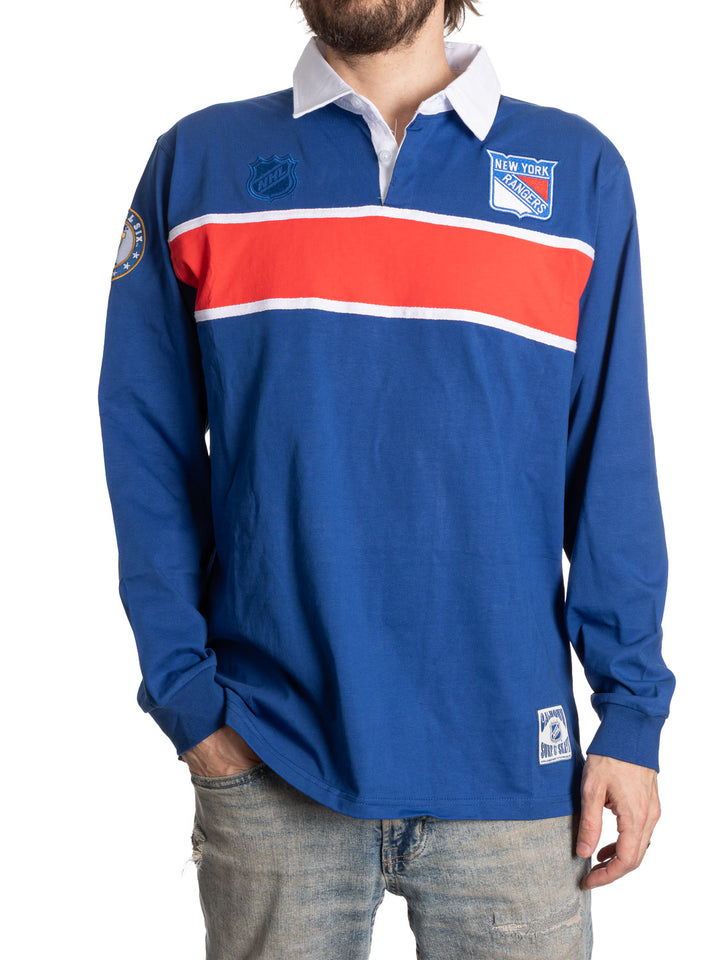 Official Licensed NHL New York Rangers Rugby Shirt-Presale