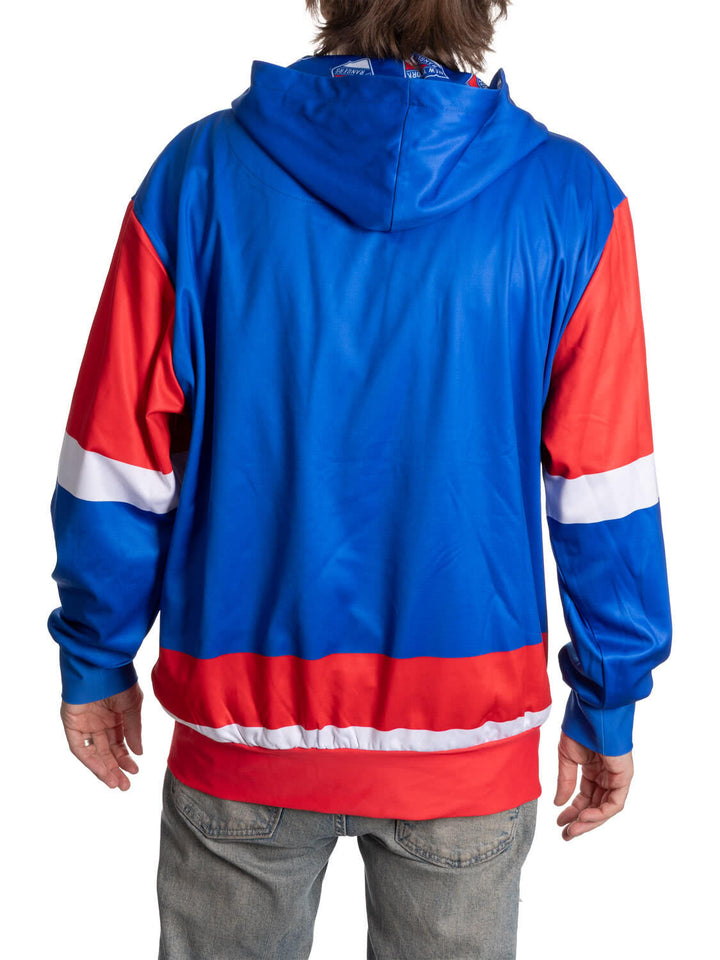 Official Licensed NHL New York Rangers Hockey Lace Hoodie