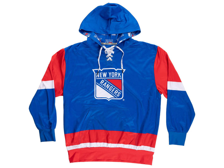 Official Licensed NHL New York Rangers Hockey Lace Hoodie
