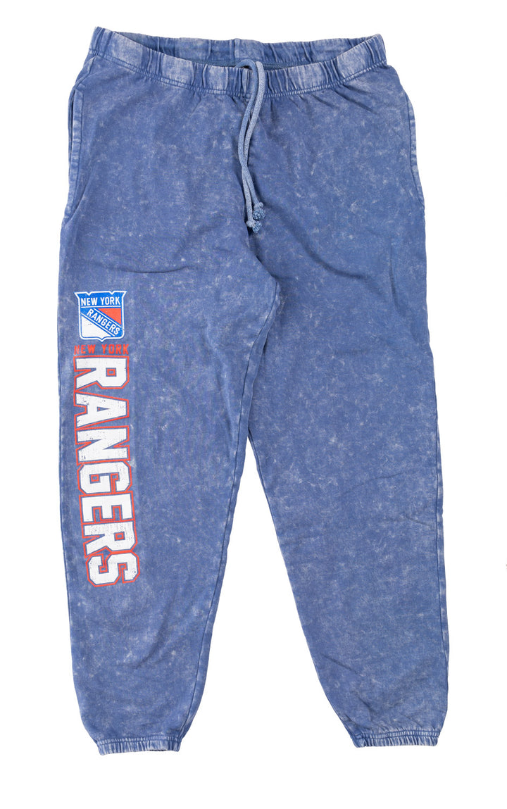Official licensed NHL New York Rangers Acid Wash Joggers