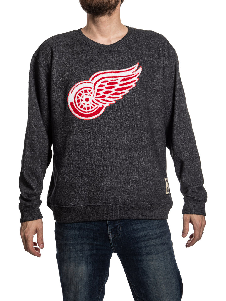 Detroit Red Wings NHL Unisex Cabin Crew Neck Sweater with Chenille logo