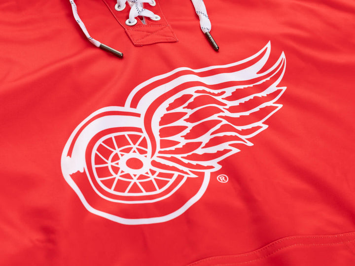 Official NHL Licensed Detroit Red Wings Hockey Lace Hoodie