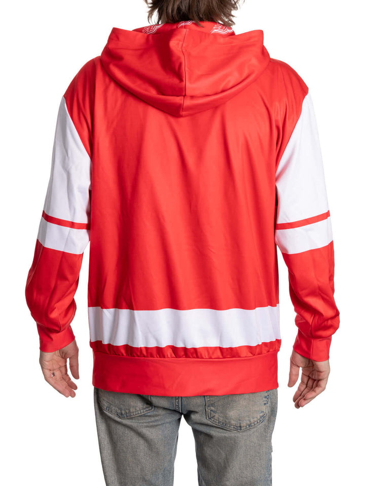Official NHL Licensed Detroit Red Wings Hockey Lace Hoodie