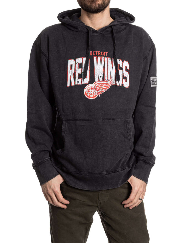 Official NHL licensed Detroit Red Wings Unisex Acid Wash Hoodie