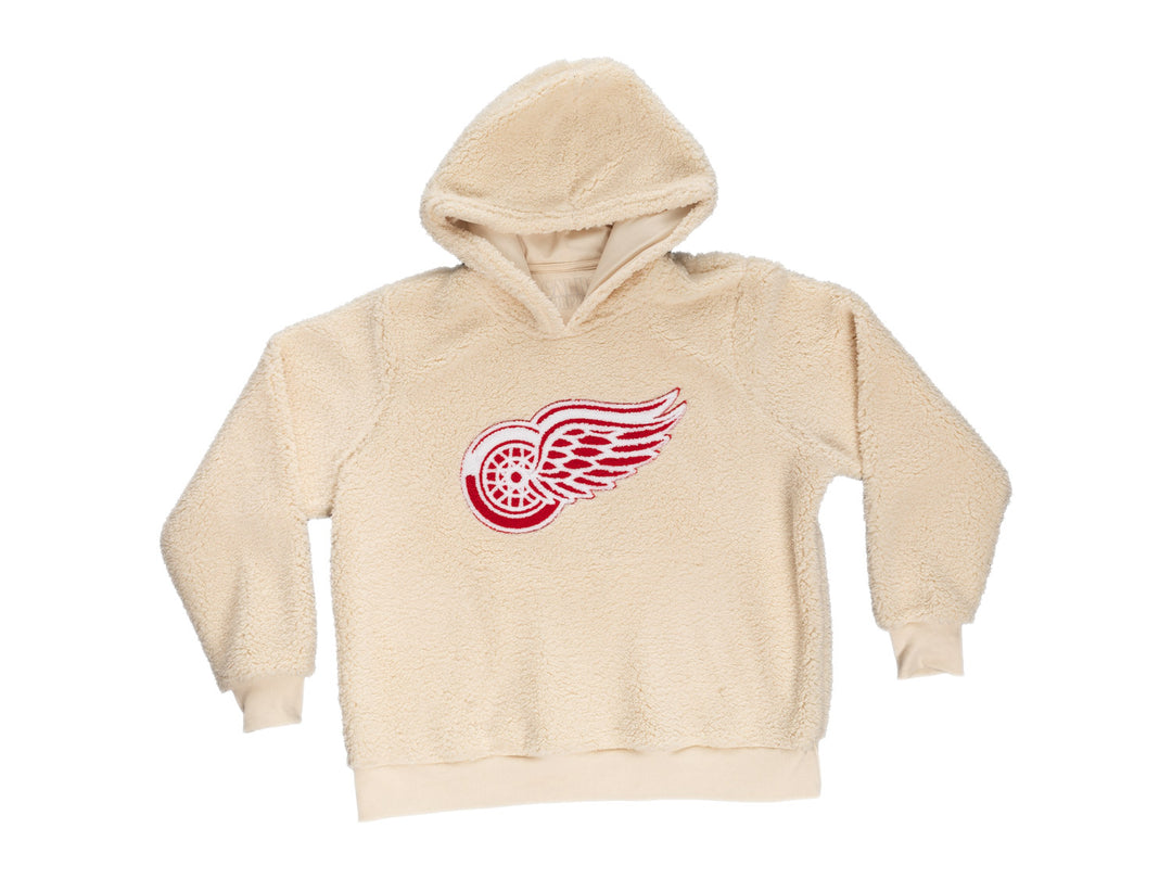 Detroit Red Wings Ladies Sherpa Hoodie with Premium Chenille Logo