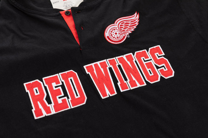 Official Licensed NHL Detroit Red Wings Long Sleeve Henley - Presale