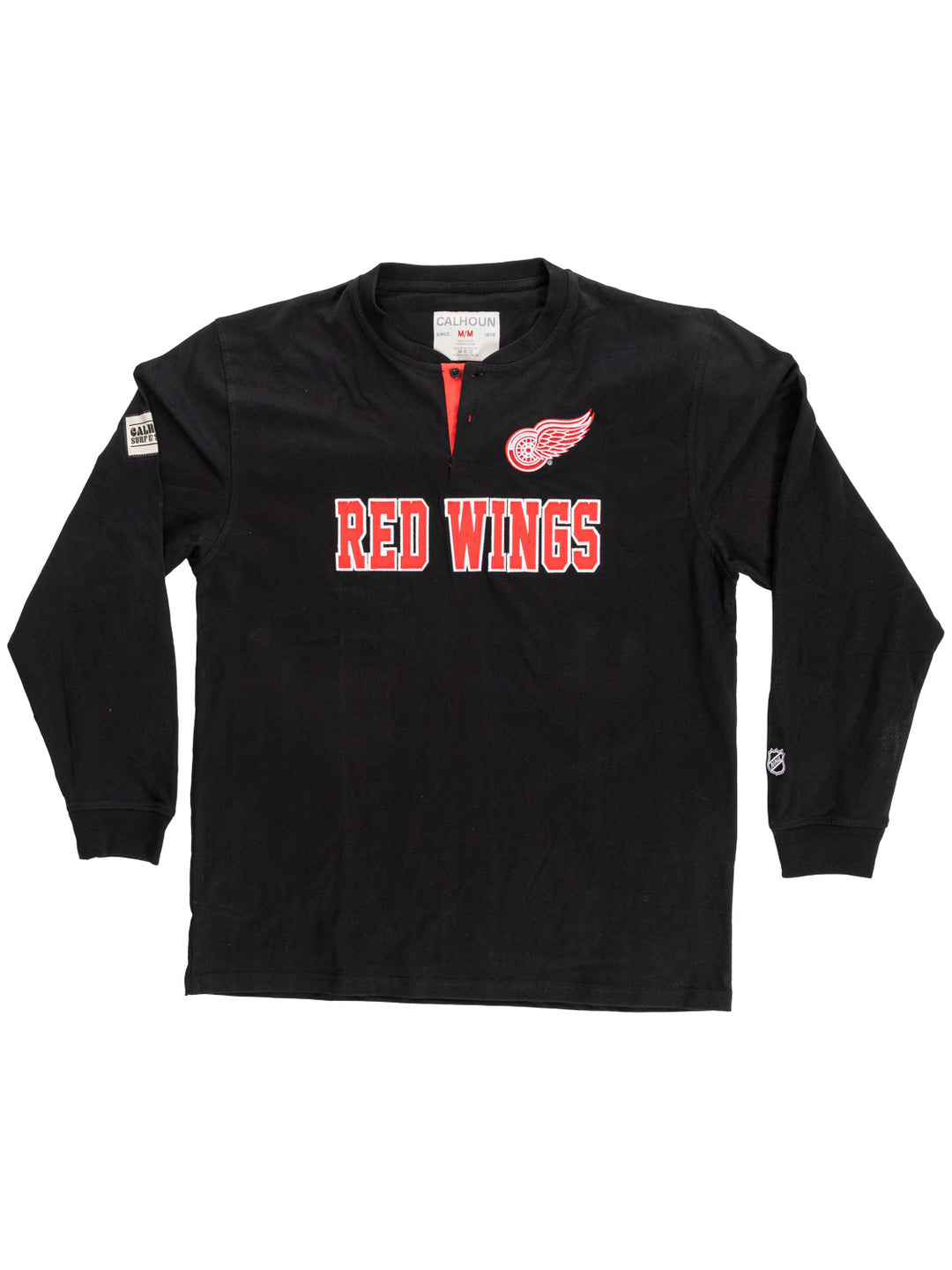 Official Licensed NHL Detroit Red Wings Long Sleeve Henley - Presale