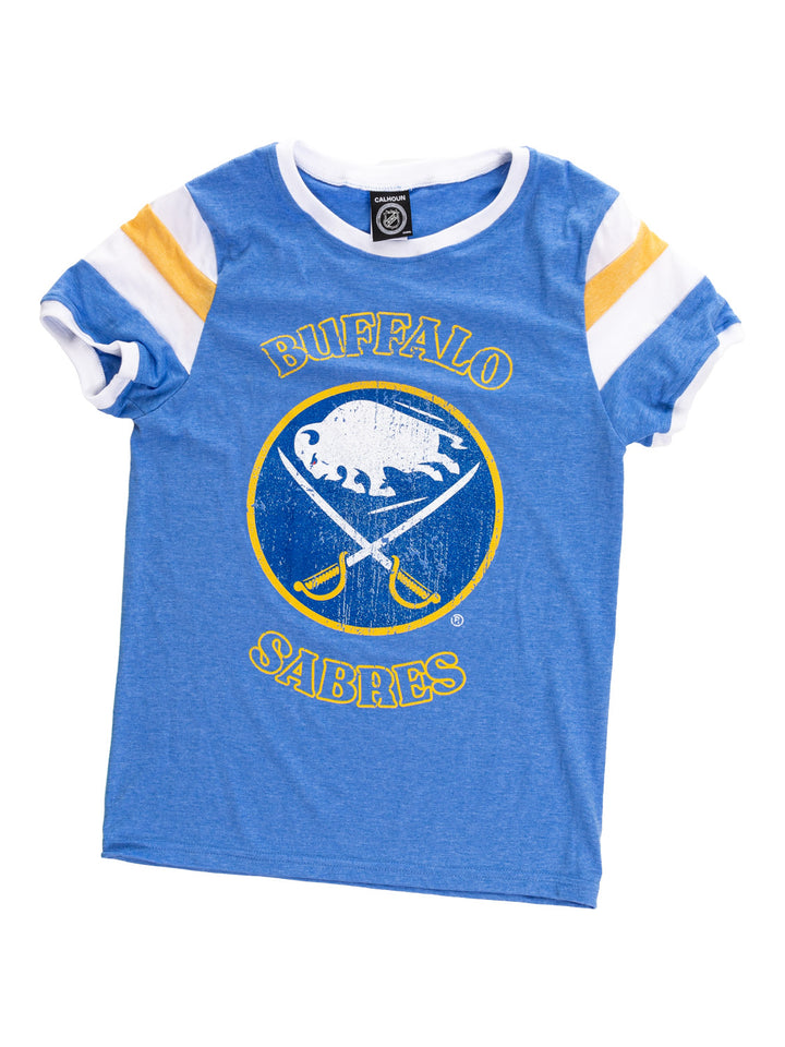 Buffalo Sabres Ladies Loose Fit Varsity Style Retro Lounge T-Shirt