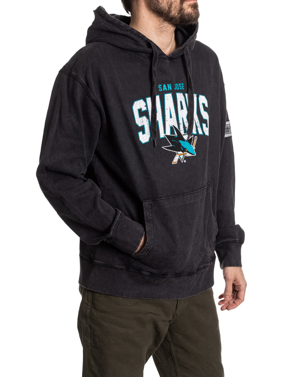 Official NHL licensed San Jose Sharks Unisex Acid Wash Hoodie
