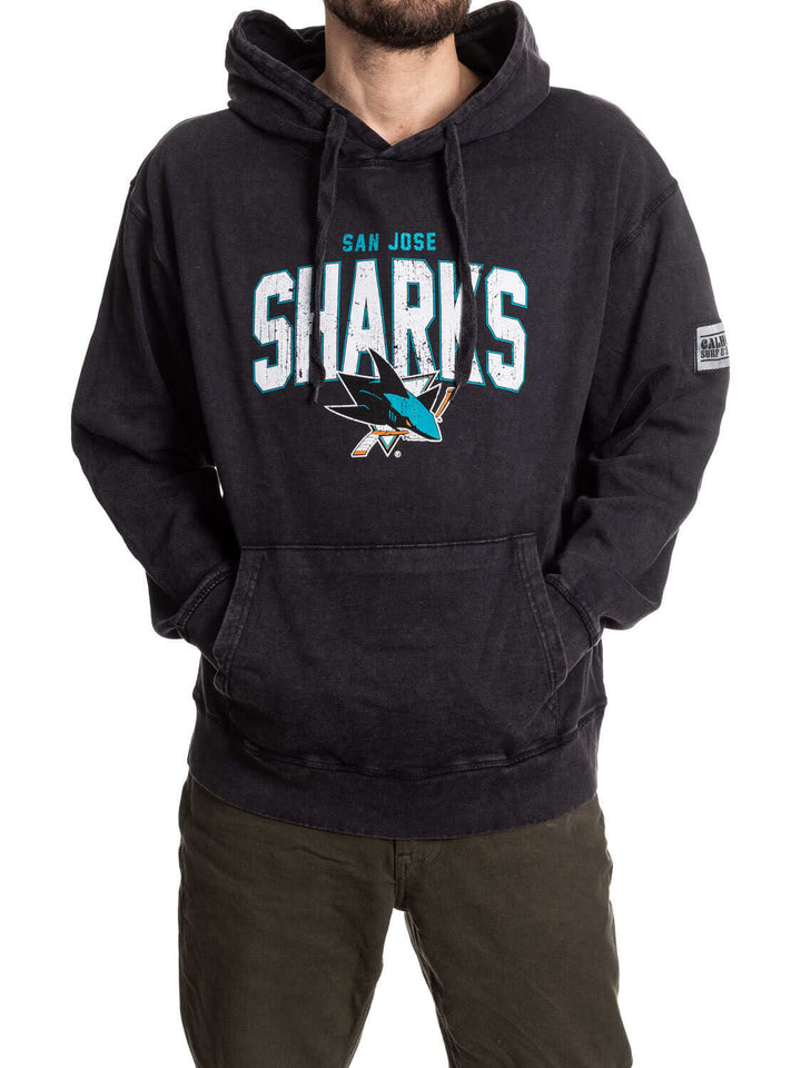 Official NHL licensed San Jose Sharks Unisex Acid Wash Hoodie