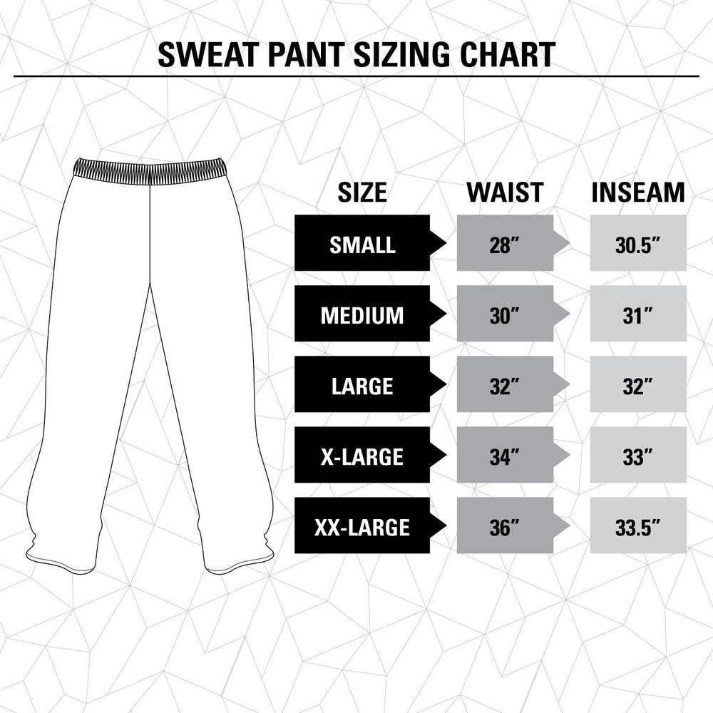 Anaheim Ducks Embroidered Logo Sweatpants Size Guide