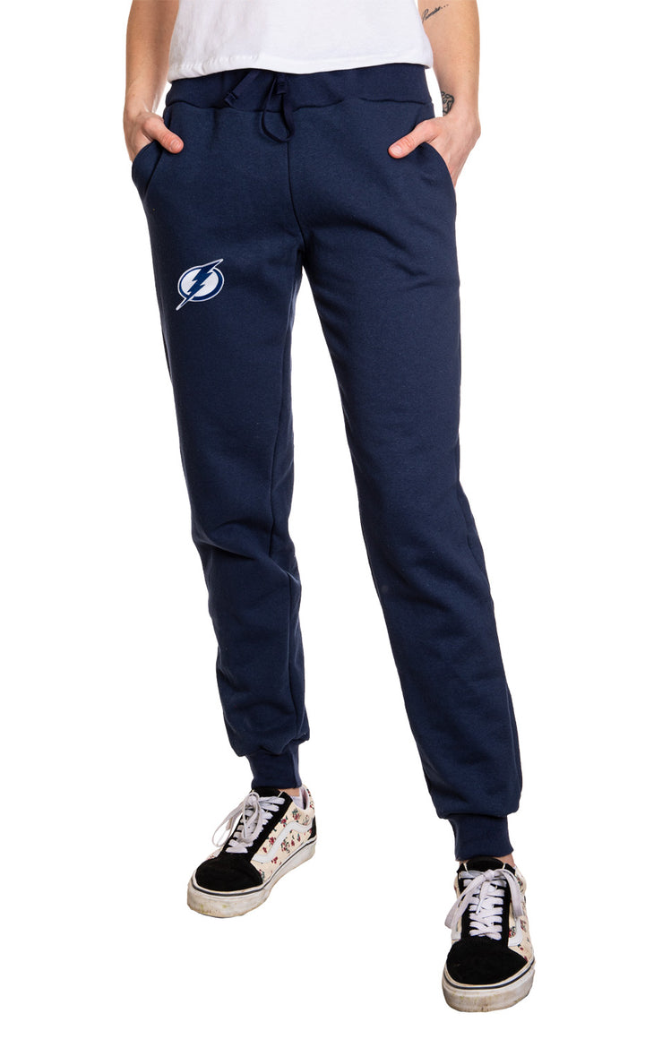NHL licensed Tampa Bay Lightning  Women's Navy cuffed joggers