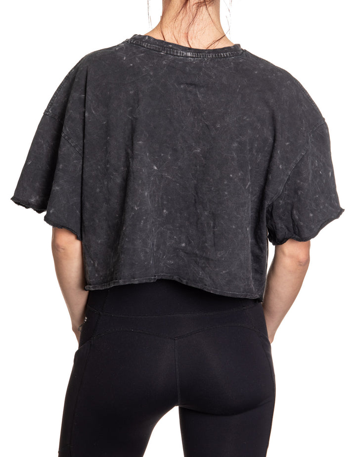 Boston Bruins Acid Wash Crop Top
