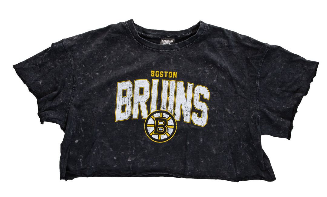 Boston Bruins Acid Wash Crop Top