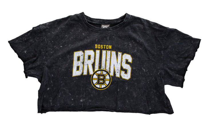 Boston Bruins Acid Wash Crop Top