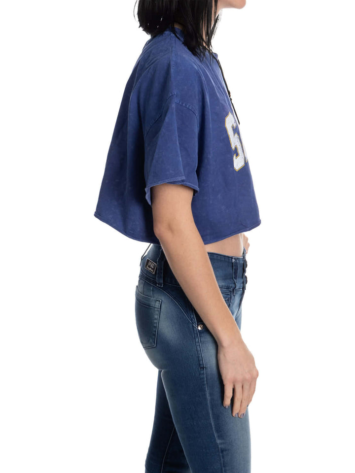 Buffalo Sabres Acid Wash Crop Top
