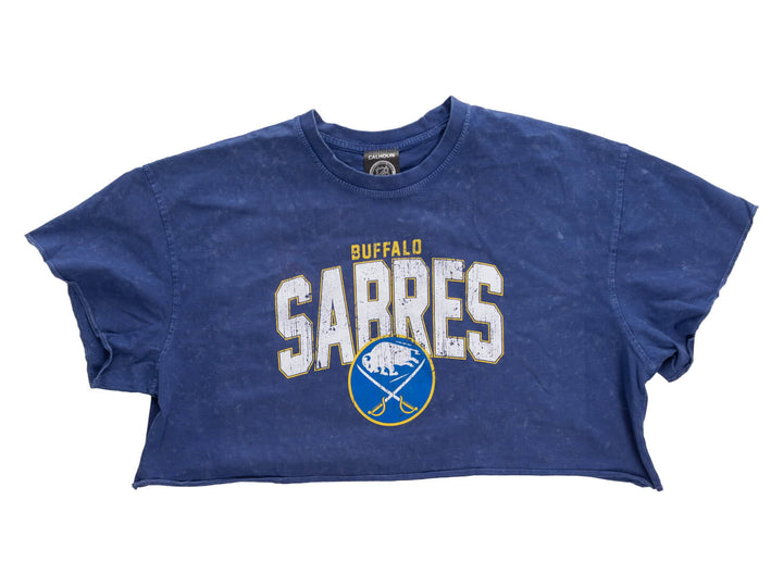 Buffalo Sabres Acid Wash Crop Top