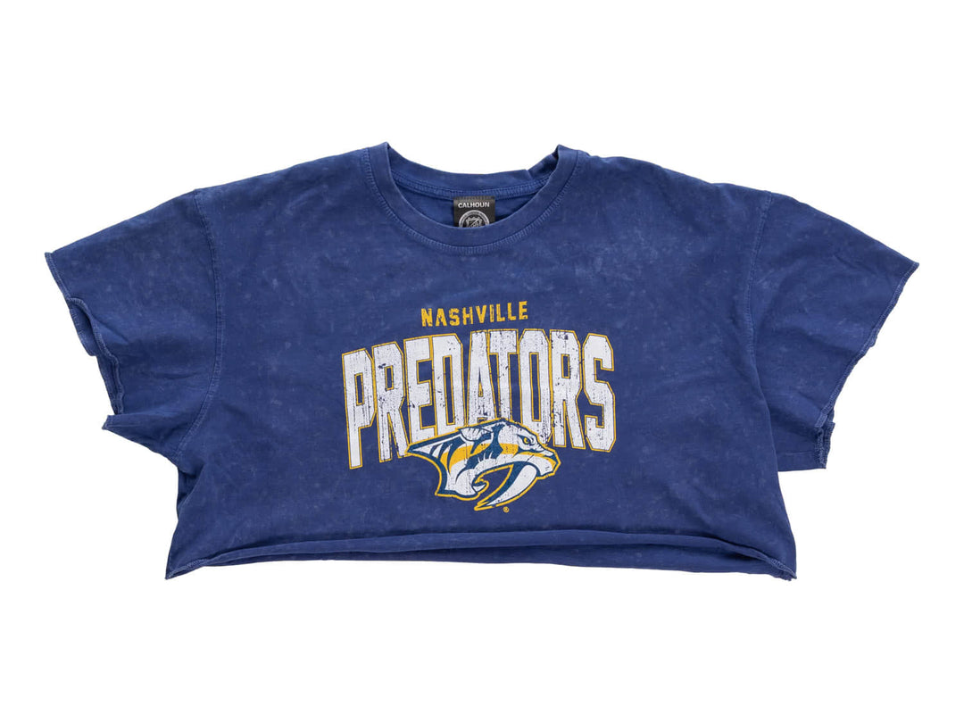 Nashville Predators Acid Wash Crop Top