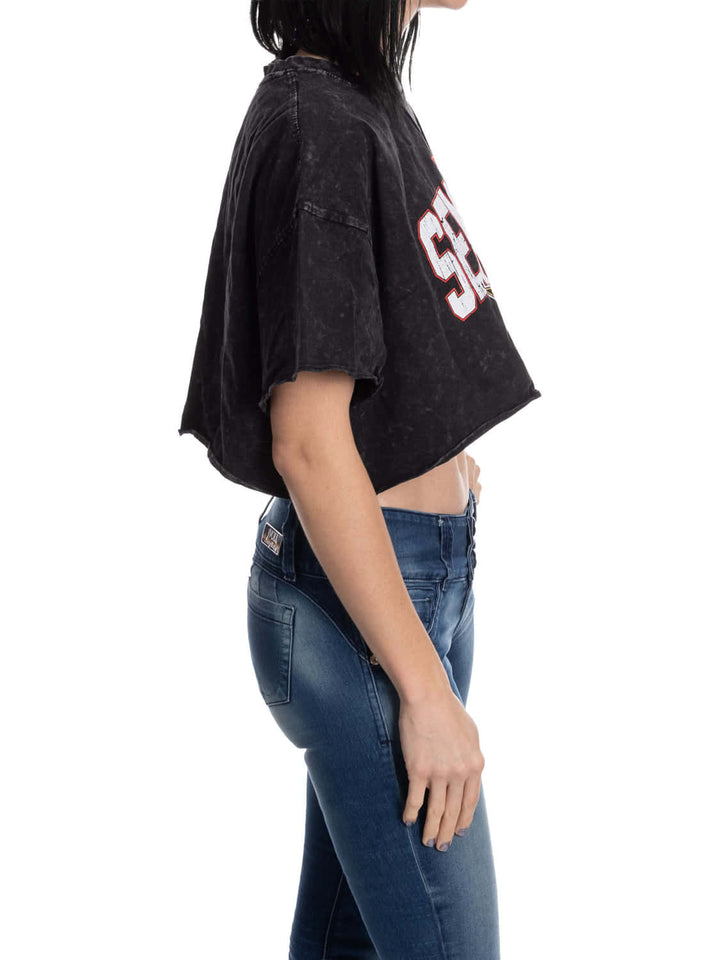 Ottawa Senators Acid Wash Crop Top