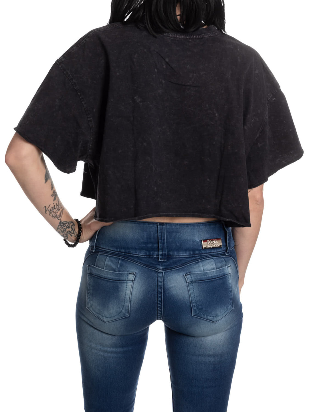 San Jose Sharks Acid Wash Crop Top