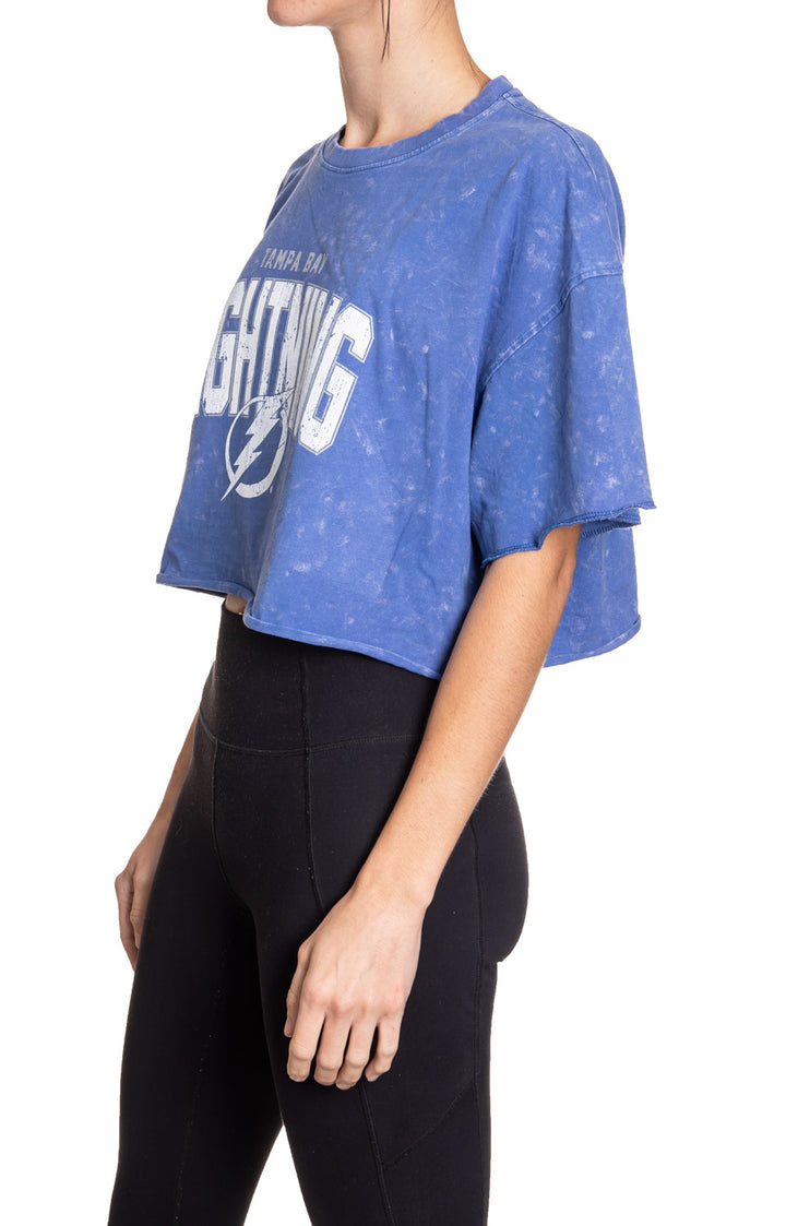 Tampa Bay Lightning Acid Wash Crop Top