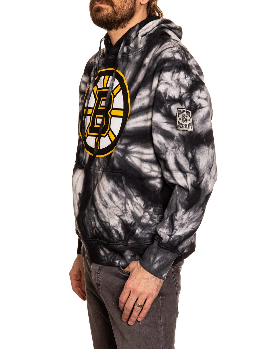 Official NHL licensed Boston Bruins Spiral Tie Dye hoodie