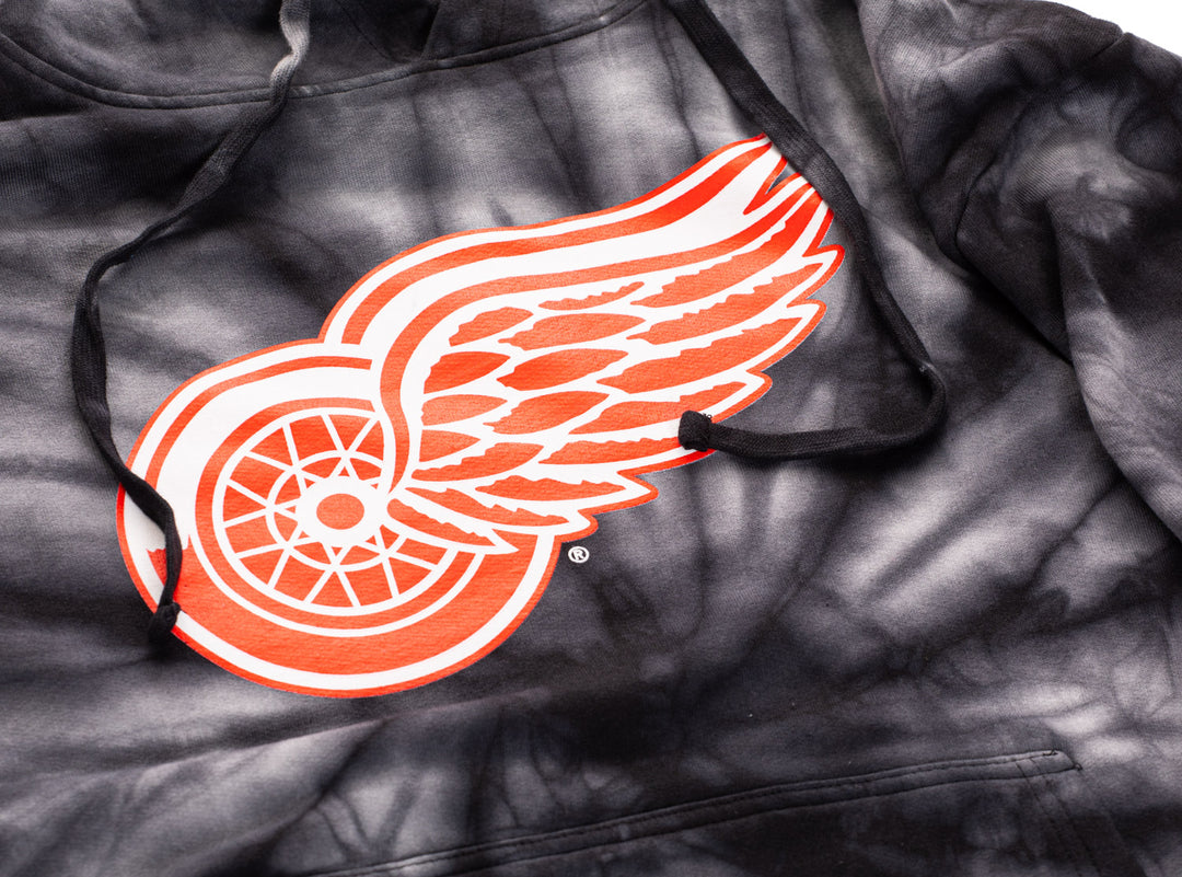 Official NHL licensed Detroit Red Wings Spiral Tie Dye hoodie