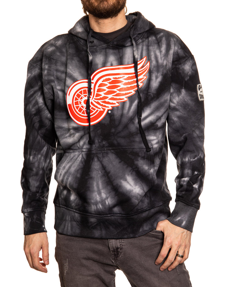 Official NHL licensed Detroit Red Wings Spiral Tie Dye hoodie