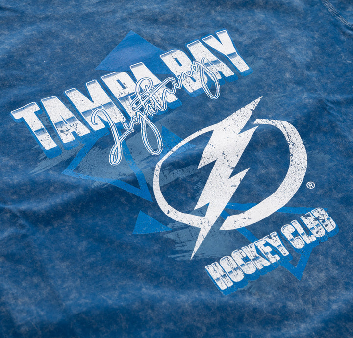 Retro Tampa Bay Lightning Oversized Drop Shoulder Vintage Crewneck Short Sleeve T-Shirt