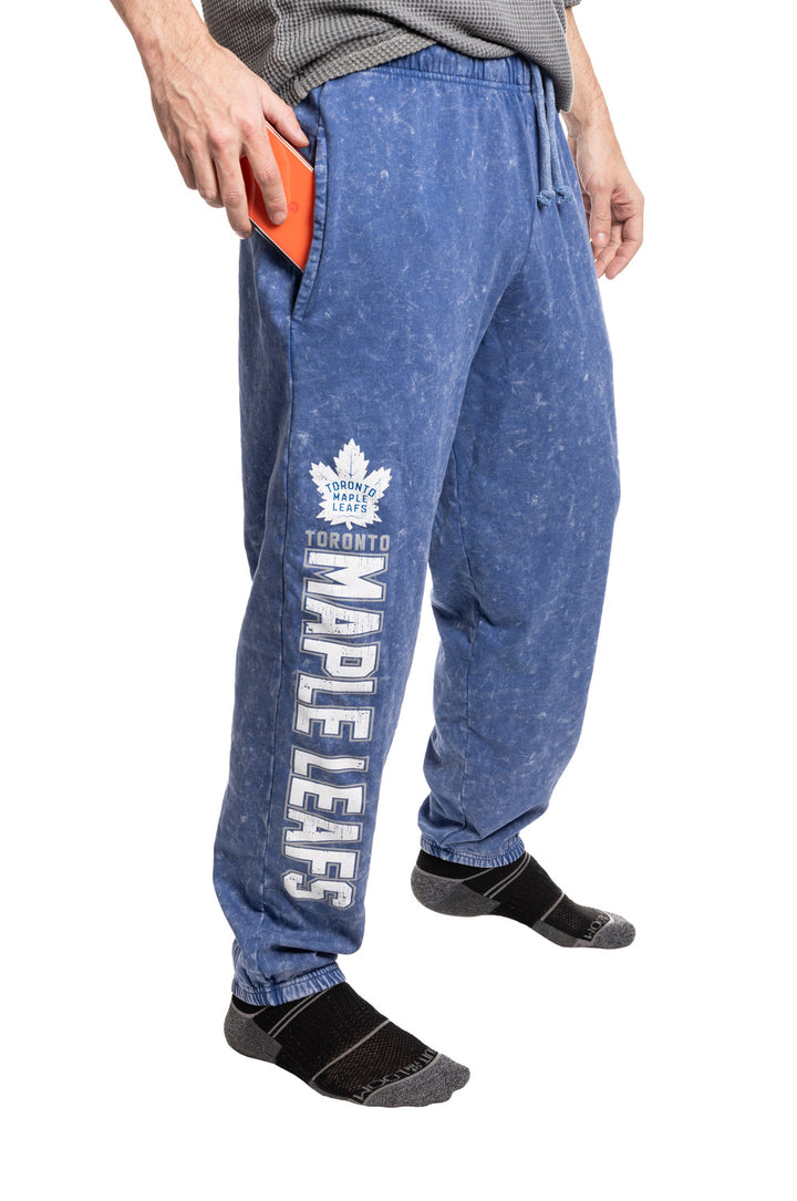 Official licensed NHL Toronto Maple Leafs Acid Wash Joggers