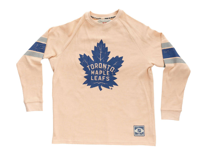 Official Licensed NHL Toronto Maple Leafs Long Sleeve Waffle Crewneck