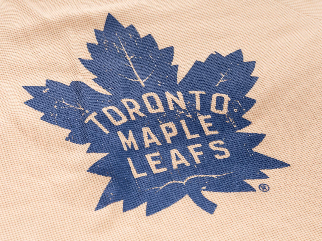 Official Licensed NHL Toronto Maple Leafs Long Sleeve Waffle Crewneck