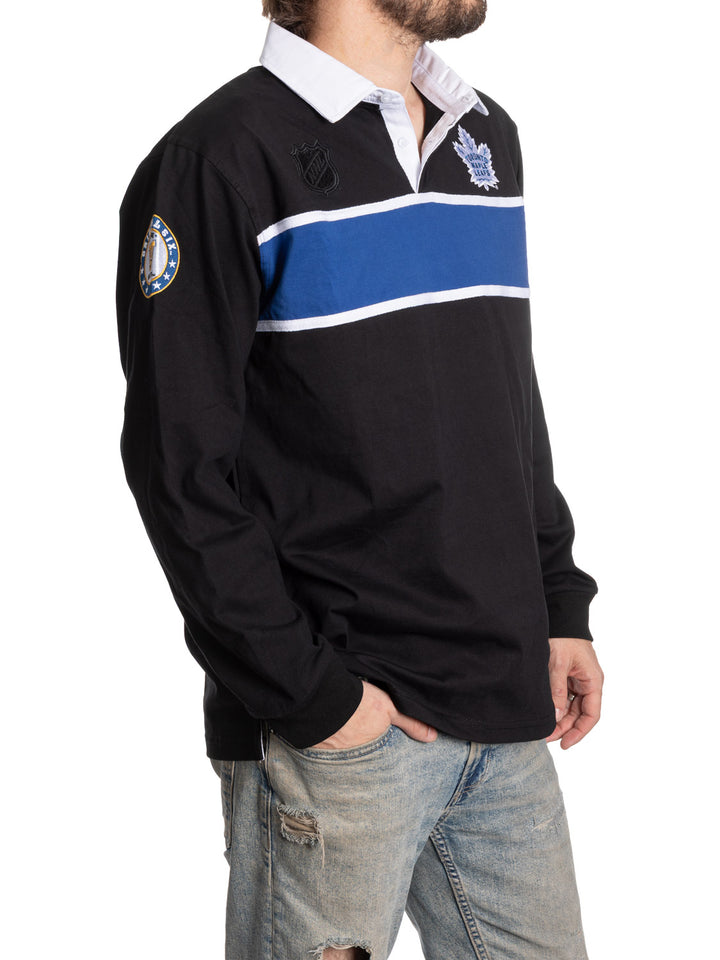 Official NHL Licensed Toronto Maple Leafs Rugby Shirt Blackout Edition--PreSale