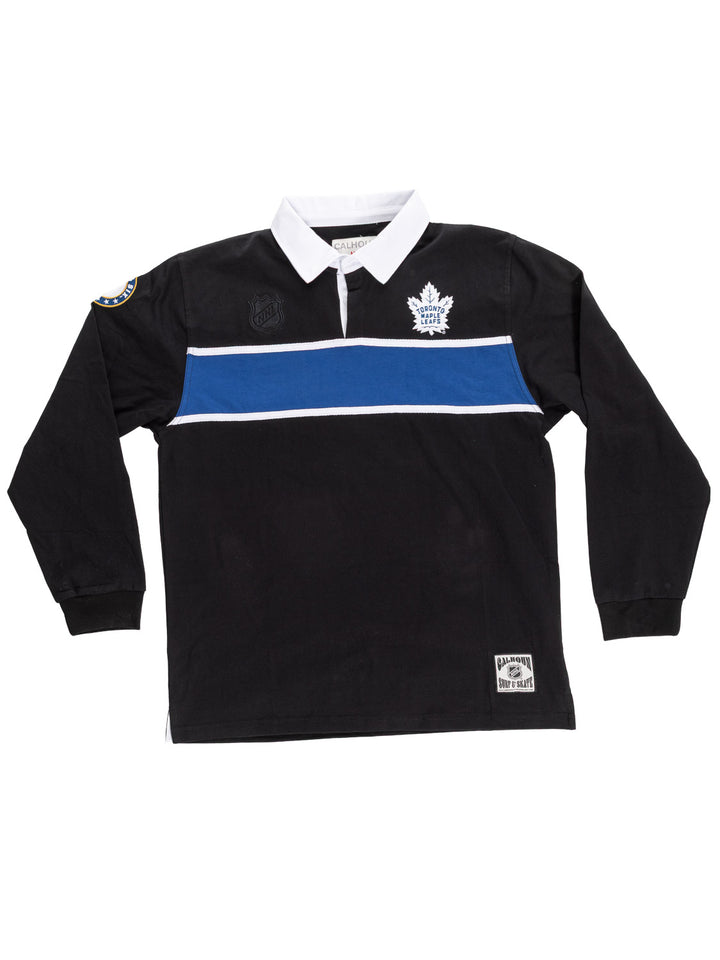 Official NHL Licensed Toronto Maple Leafs Rugby Shirt Blackout Edition--PreSale