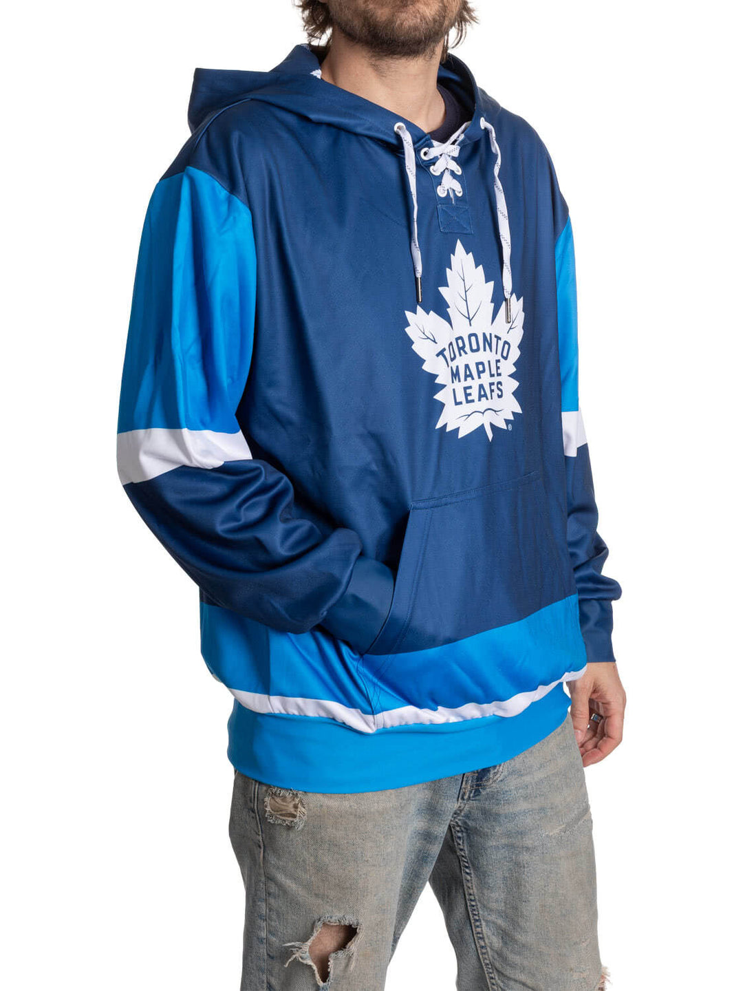 Official Licensed NHL Toronto Maple Leafs Hockey Lace Hoodie