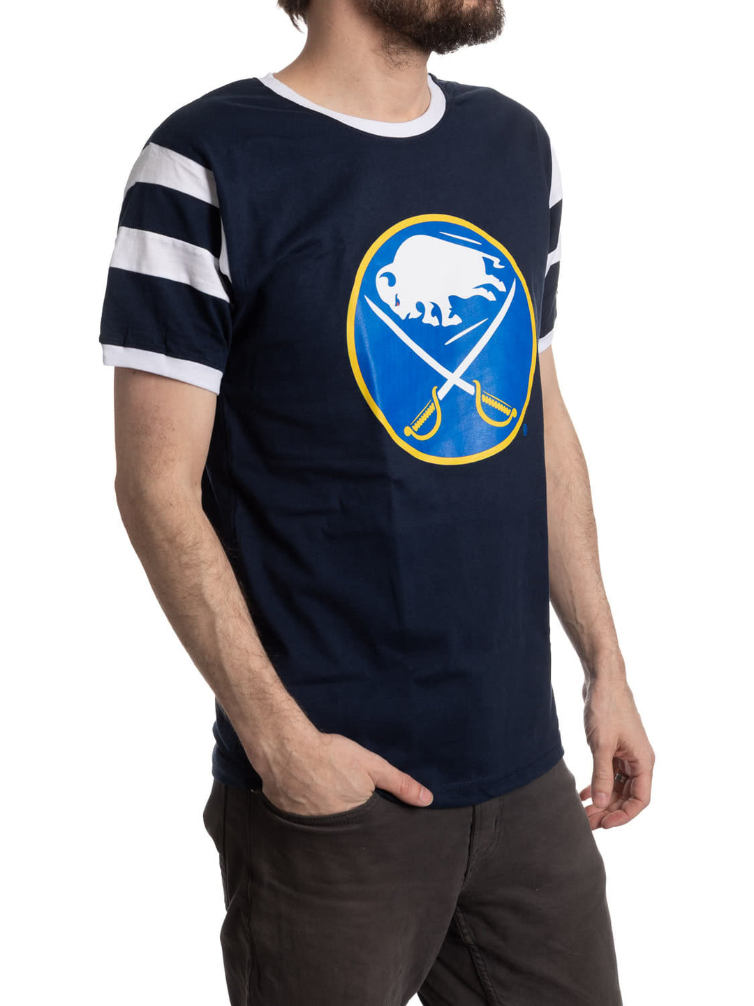 Buffalo Sabres Retro Varsity Inset Sleeve T-Shirt