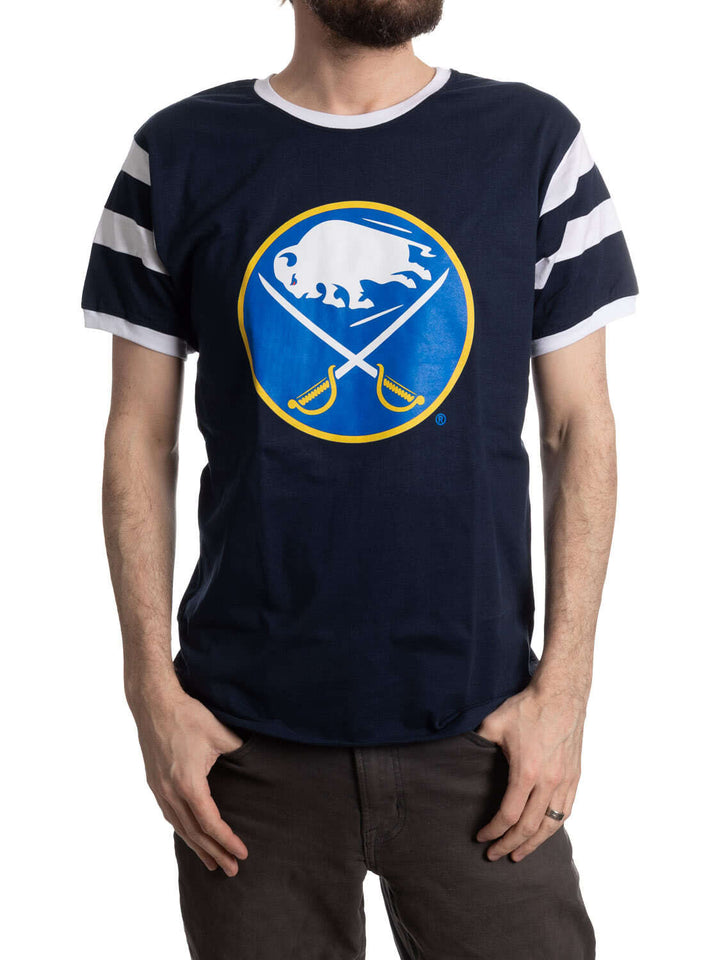 Buffalo Sabres Retro Varsity Inset Sleeve T-Shirt