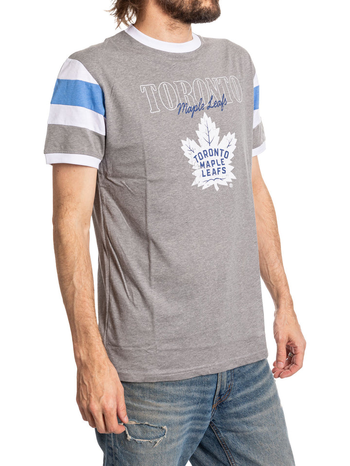 Toronto Maple Leafs Shoulder Stripe vintage varsity T-Shirt