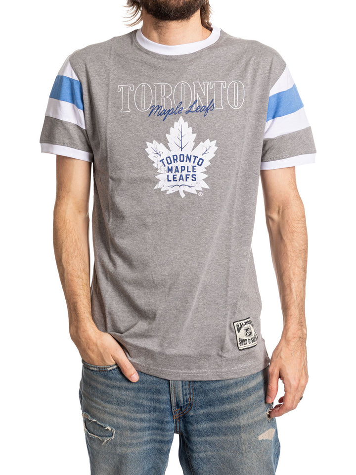 Toronto Maple Leafs Shoulder Stripe vintage varsity T-Shirt