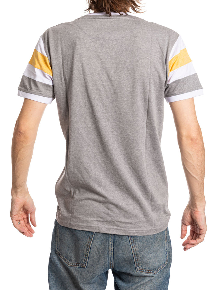 Boston Bruins Shoulder Stripe vintage varsity T-Shirt