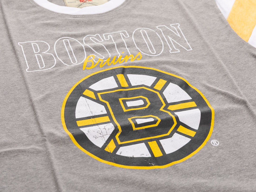 Boston Bruins Shoulder Stripe vintage varsity T-Shirt