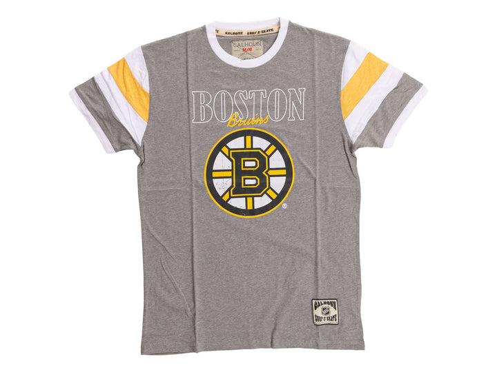 Boston Bruins Shoulder Stripe vintage varsity T-Shirt